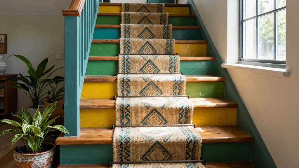 17 Painted Stairs with Runner Ideas for Visual Interest