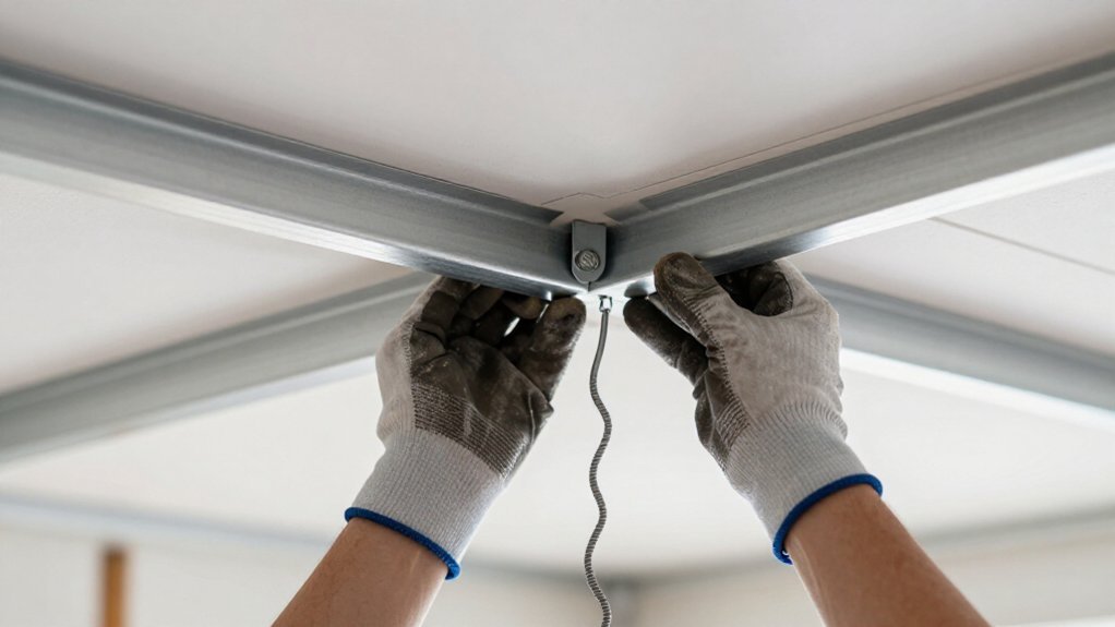 four point ceiling support for fixtures