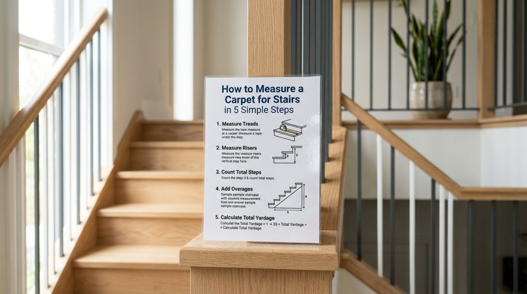 measuring carpet for stairs