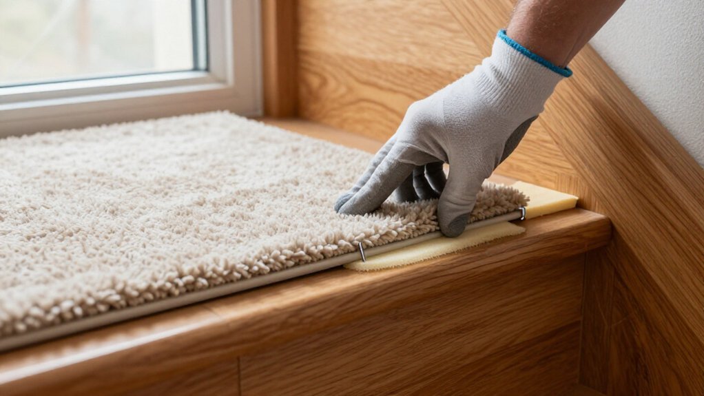 tack strips grip carpet fibers